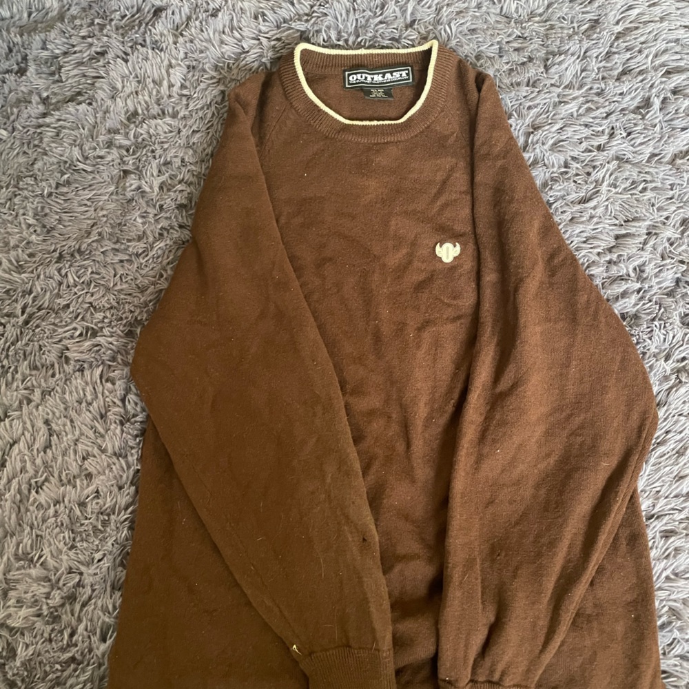 Outkast, men’s wool sweater. Size xxxl. Color: brown